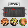 Pre-Seasoned Cast Iron Reversible Griddle for BBQ